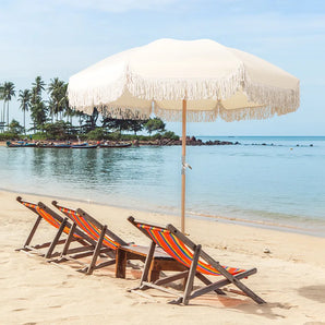 Beach Umbrella with Fringe