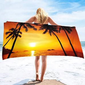 Extra Large Coconut Tree Beach Towel